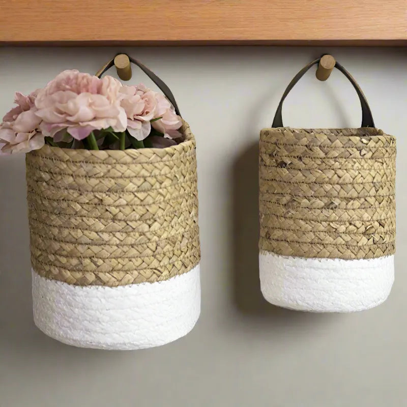 Handwoven Storage Jute Storage Basket Duo