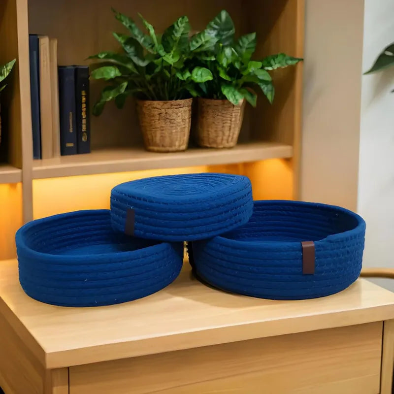 Eco-Friendly Blue Storage Baskets - Multiple Options