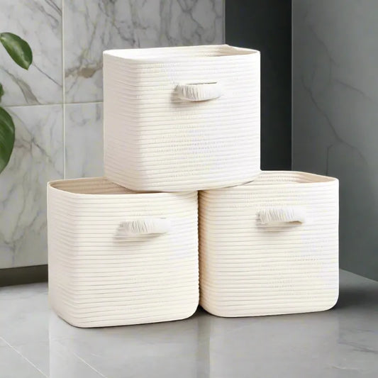 Classic White Cube Storage Organizers - Multiple Sizes