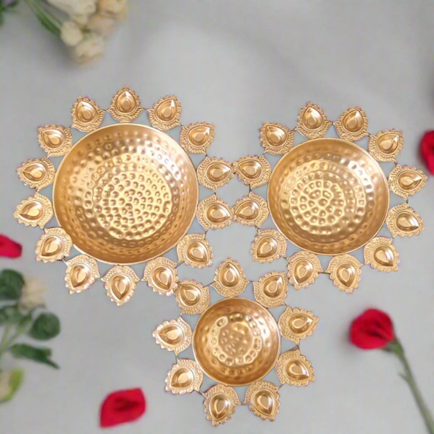 Sparkling Lotus Themed Golden Urli Accents - Multiple Options