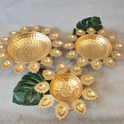 Sparkling Lotus Themed Golden Urli Accents - Multiple Options