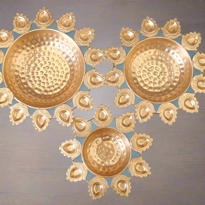 Sparkling Lotus Themed Golden Urli Accents - Multiple Options