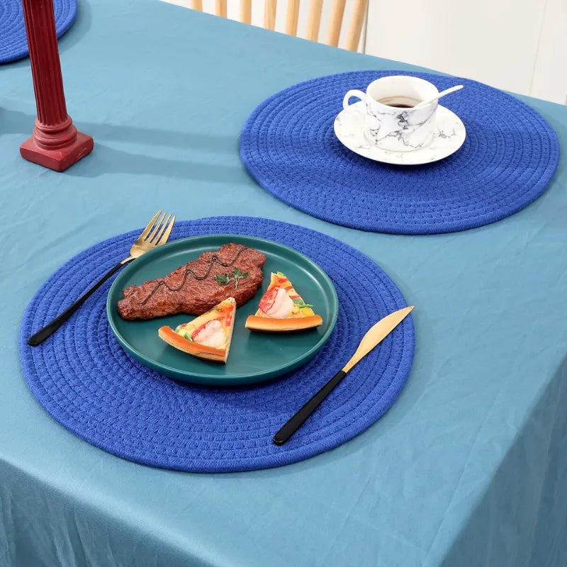 Blue Marine Grace Placemats - 12 inch - Sets of 2, 4, 6