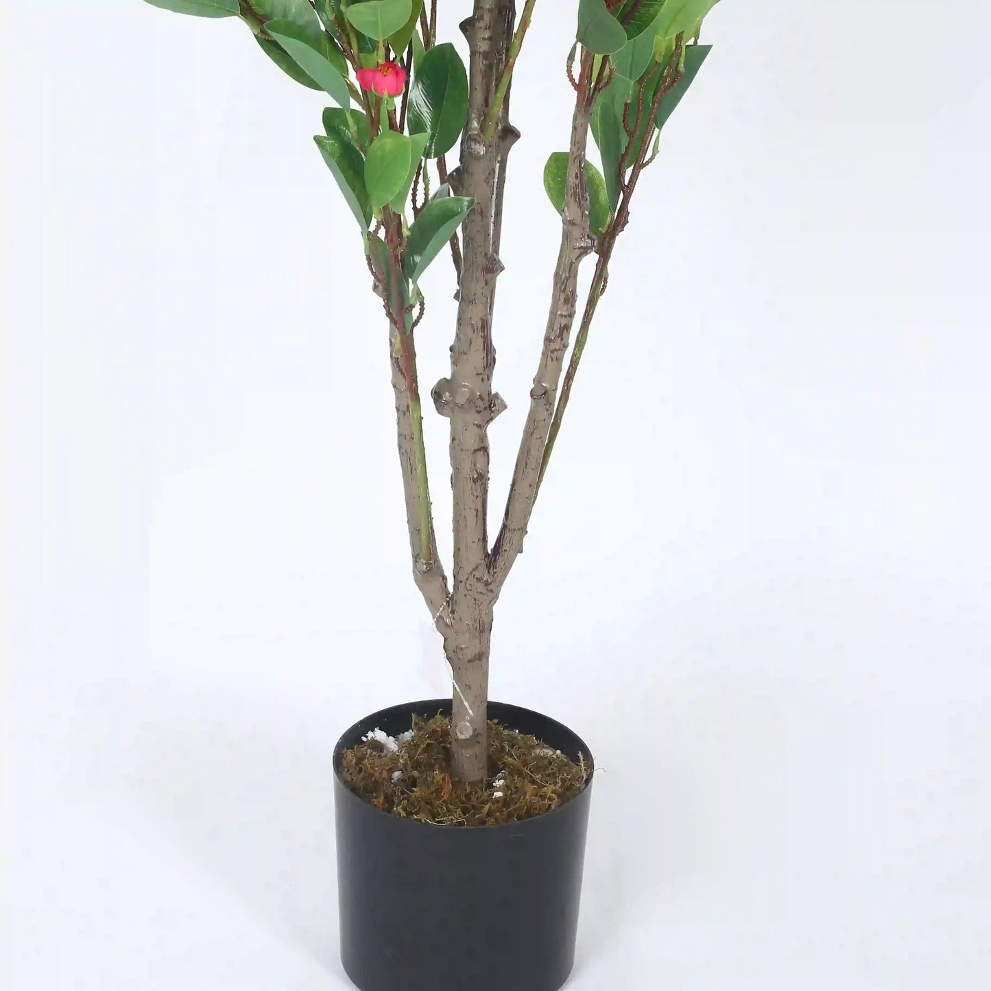 Camellia Rose Flower Plant with Pot for Decor - Artificial Plant