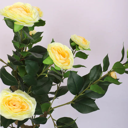 Camellia Rose Flowers Plant Outdoor Tree with Pot - Artificial Plant