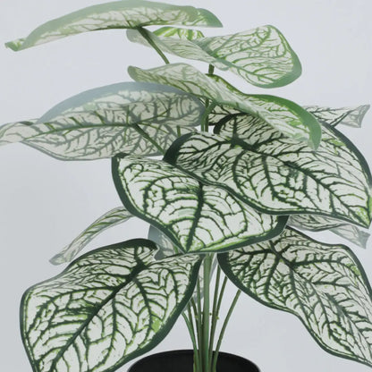 Caladium Leaf Indoor Outdoor Plant with Pot - Artificial Plant