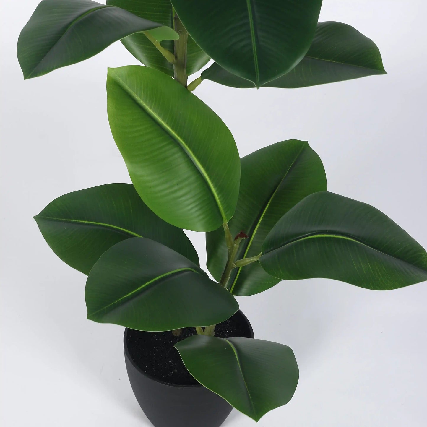 Rubber Leaf Plant with Pot for Home Decor - Artificial Plant