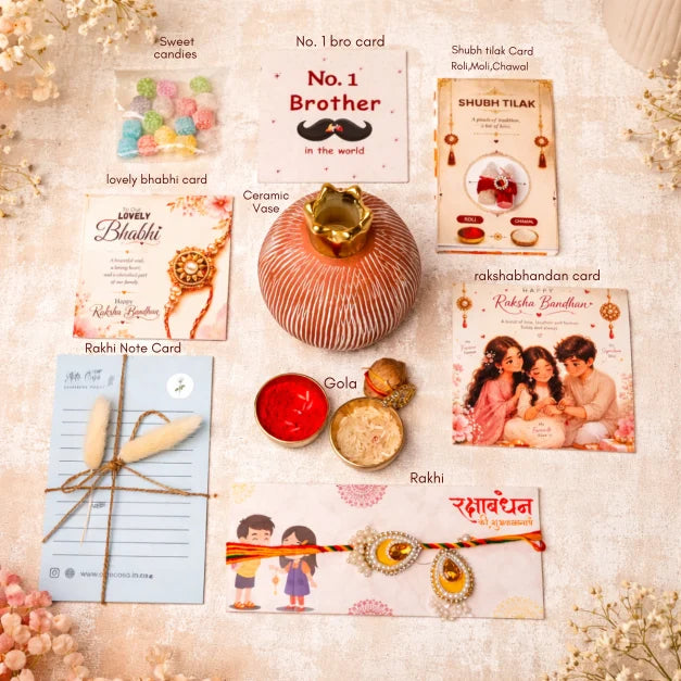 Pink Pomegranate Rakhi Gift Hamper Box