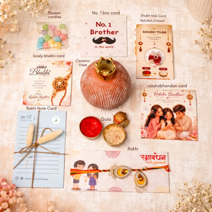 Pink Pomegranate Rakhi Gift Hamper Box