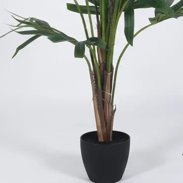 Decorative Rhapis Palm Floor Plant with Pot - Artificial Plant