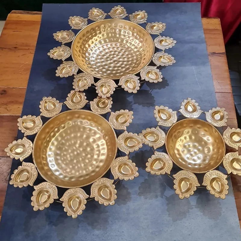 Sparkling Lotus Themed Golden Urli Accents - Multiple Options