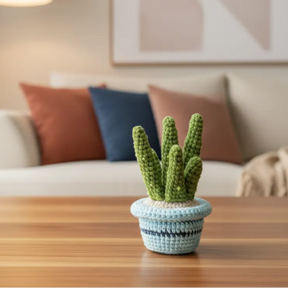 Crochet Potted Plants - Stylish Home Decor - String of money sedum