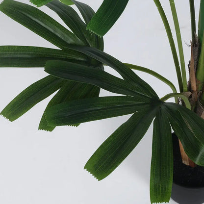 Decorative Rhapis Palm Floor Plant with Pot - Artificial Plant