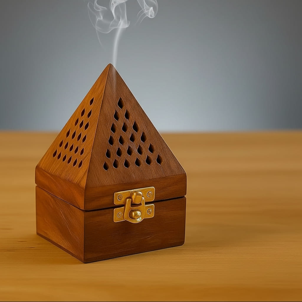 Traditional Sheesham Wood Dhoop Holder