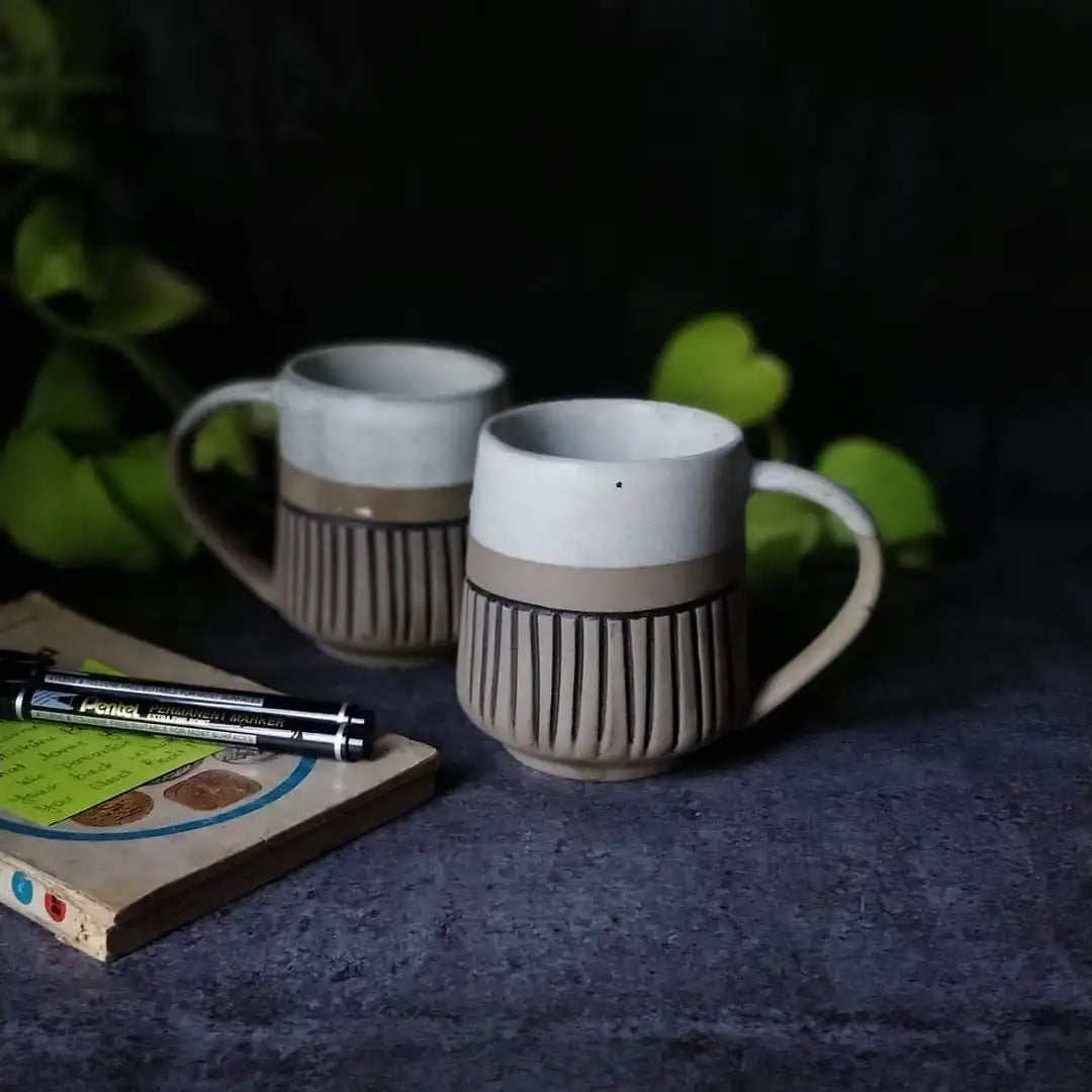 Earthy Brown Ceramic Coffee Mug - 330 ml