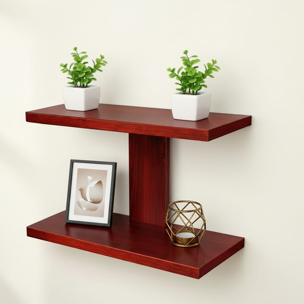 Wall Mount Wooden Shelf for Home Decor