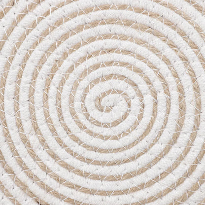 White & Beige Spiral Dual-Color Placemats