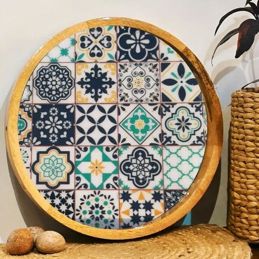 Stylish Mediterranean Pattern Wooden Serveware