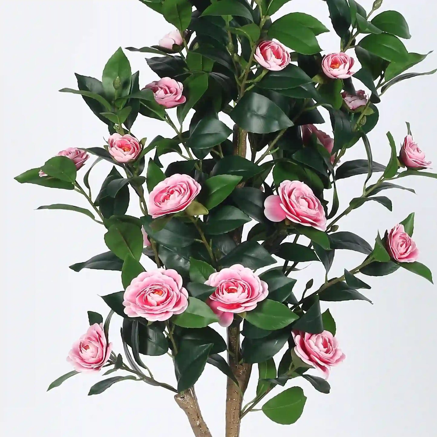 Mini Camellia Rose Decorative Plant with Pot - Artificial Plant