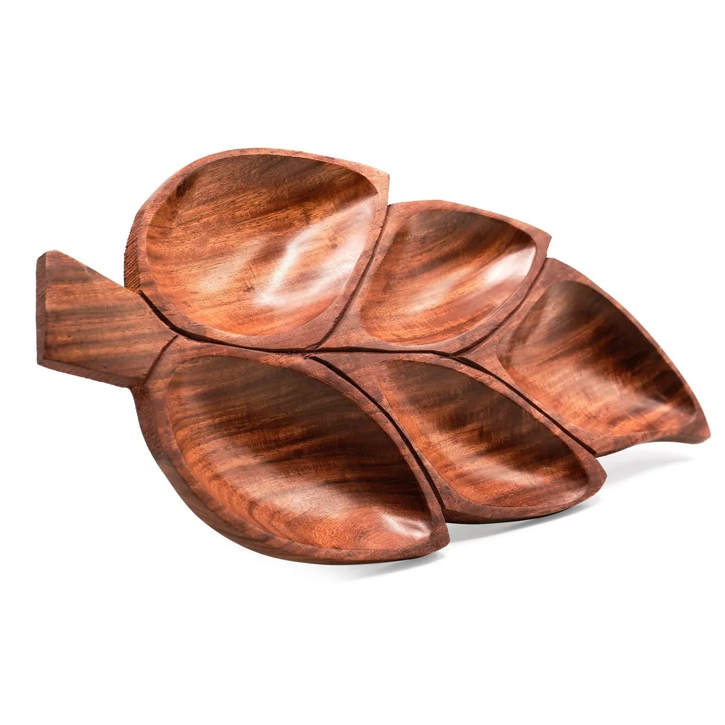 Leaf Shaped Premium Snack Platter - Sheesham Wood Tray