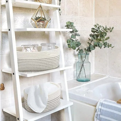 Soft Cotton White Rope Storage Basket - Multiple Sizes