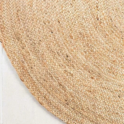 Semi-Circle Handcrafted Jute Rug for Stylish Floor Decor