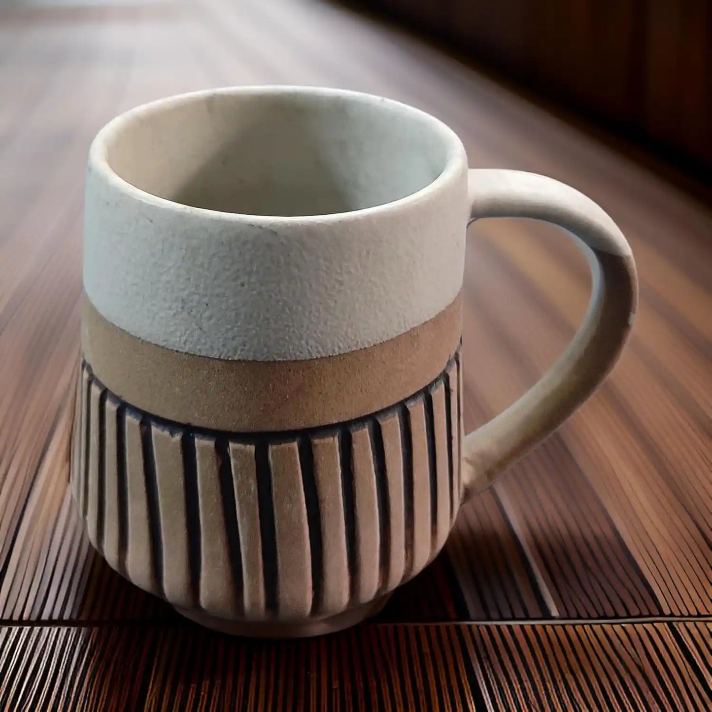 Earthy Brown Ceramic Coffee Mug - 330 ml