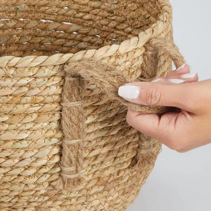 Rustic Elegance Beige Jute Storage Baskets