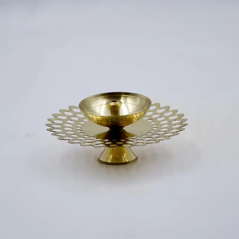 Decorative Golden Brass Diya Stands for Decor