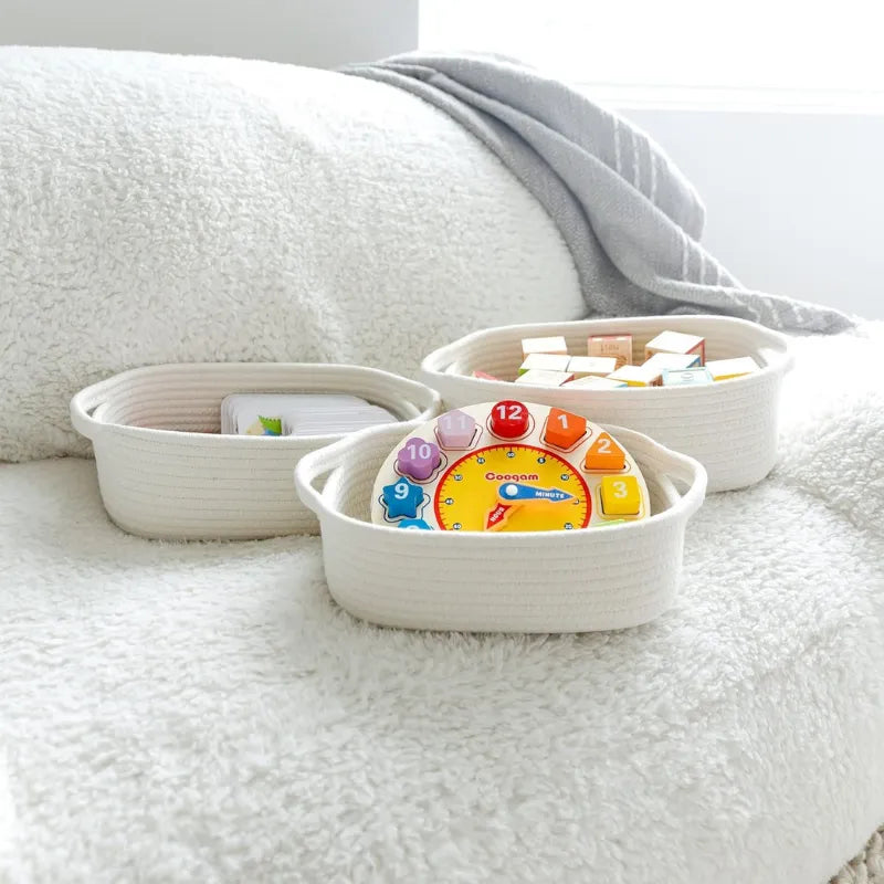 White Cotton Rope Organiser - Multiple Sizes