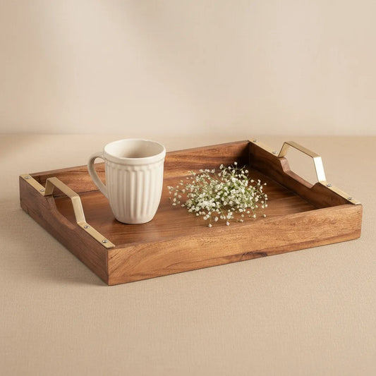 Acacia Heritage Rectangular Large Serving Tray