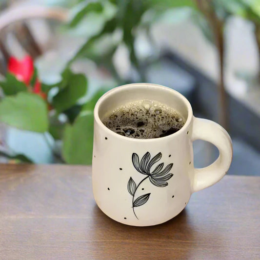 FloraBlend Handcrafted Coffee Mug - 310 ml