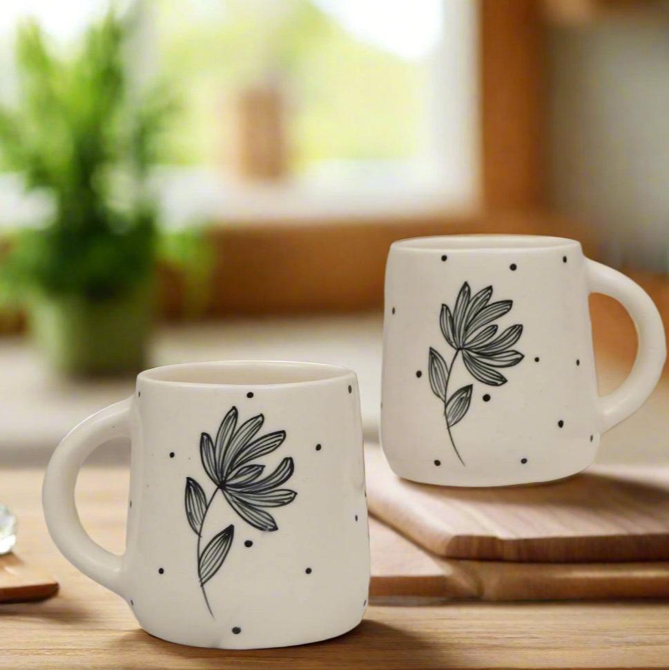 FloraBlend Handcrafted Coffee Mug - 310 ml