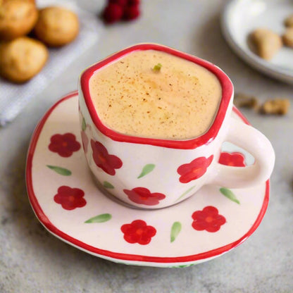 Handpainted Blossoms Cup & Saucer - 200 ml