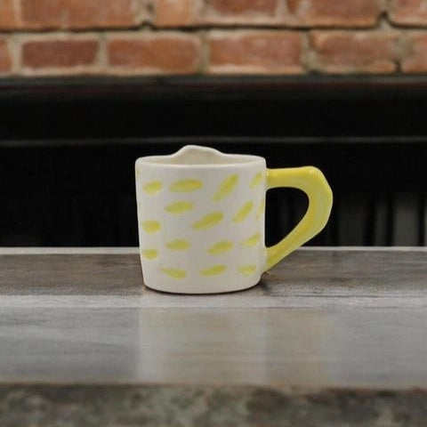 Bright Yellow Floral Bloom Ceramic Mug