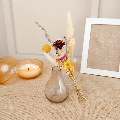 Midnight Bloom Dried Floral Glass Vase Decor