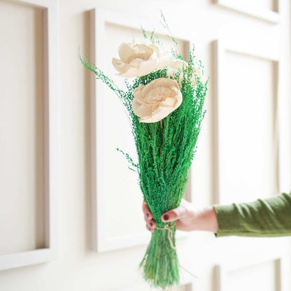 Evergreen Dried Flower Bunch Home Decor Bouquet
