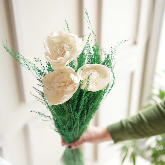 Evergreen Dried Flower Bunch Home Decor Bouquet