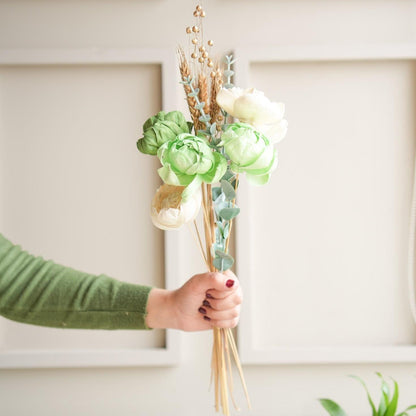 Minimal Peony Dried Flower Bunch Decor