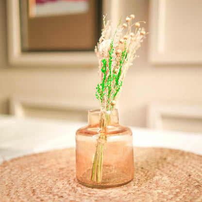 Woodland Vase with Dried Flower Bunch Decor