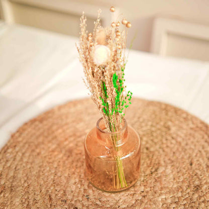 Woodland Vase with Dried Flower Bunch Decor