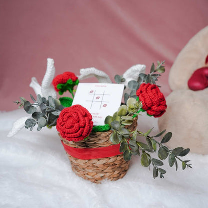 Rustic Romance Bamboo Basket Flower Gift Set