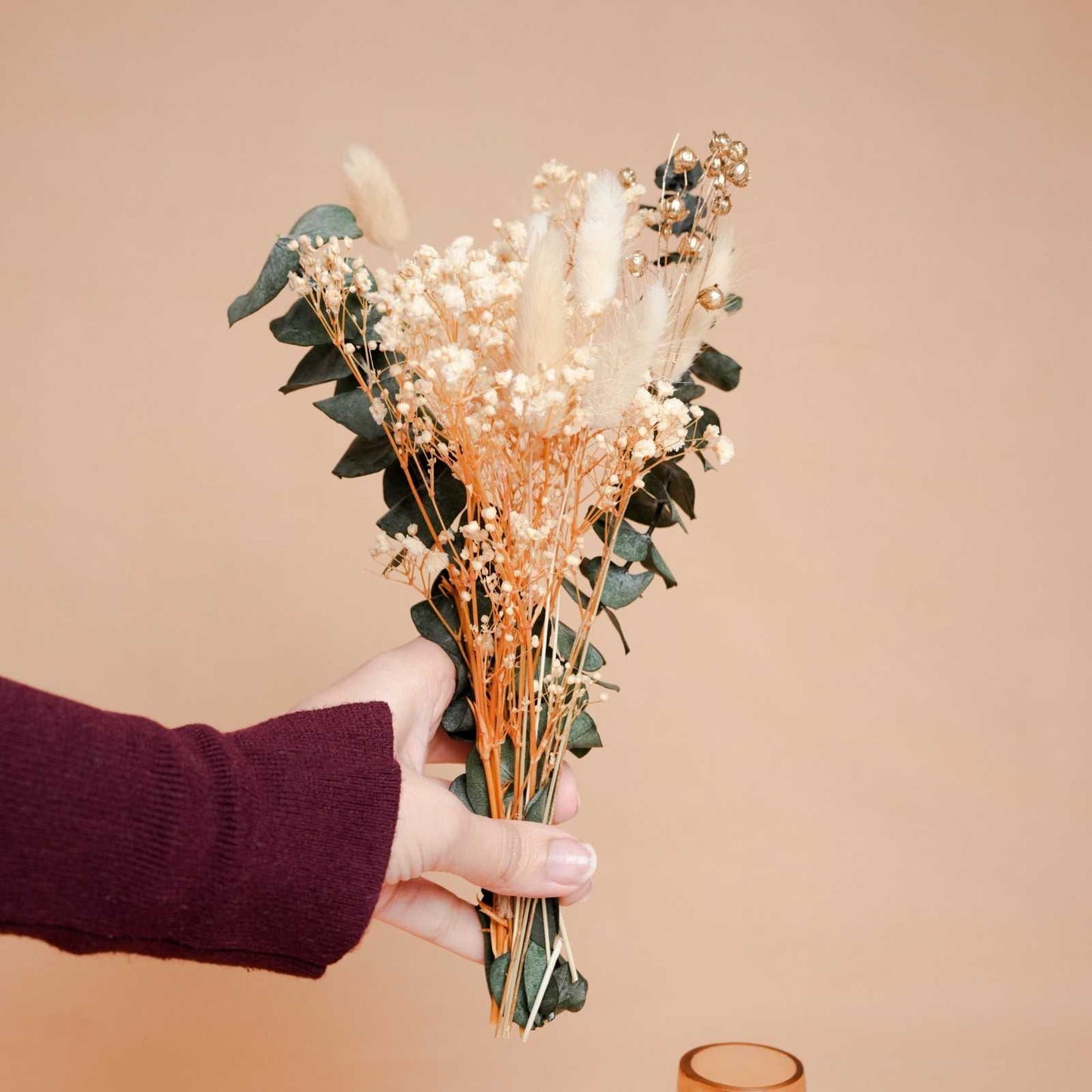 Little Blossom Dried Flower Glass Vase Gift Box