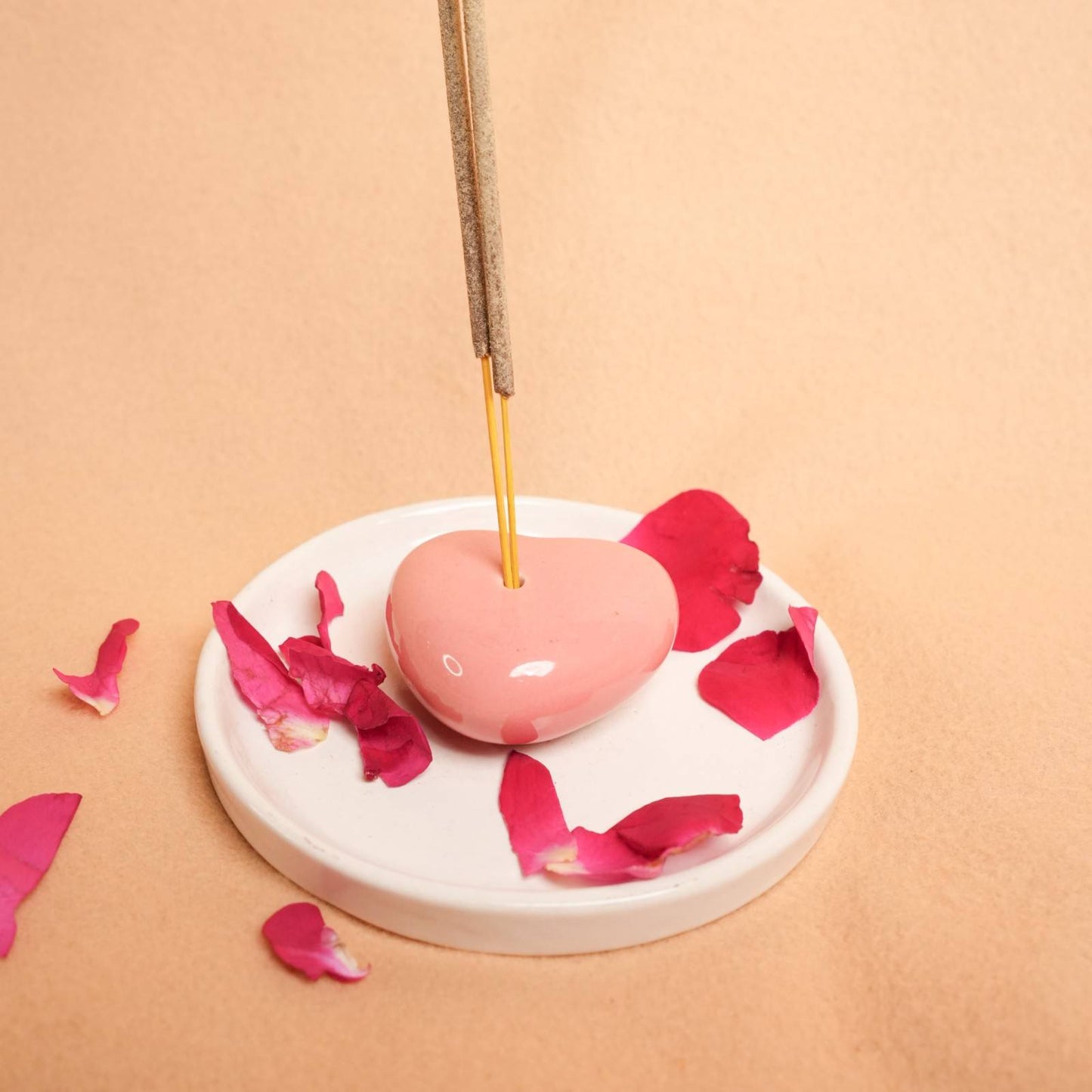 HeartGlow Ceramic Agarbati Incense Stand Holder