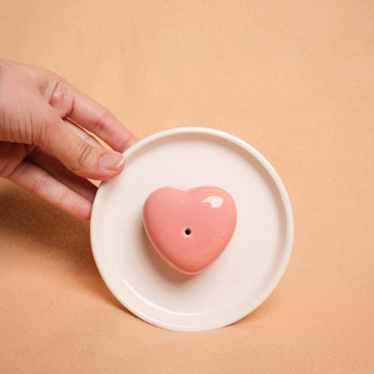 HeartGlow Ceramic Agarbati Incense Stand Holder