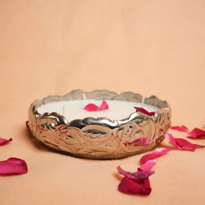 Chandi Urli Candle Silver Decor Festive Diya