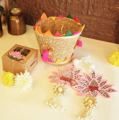 Mini Diwali Gift Hamper Jute Basket Aroma Set