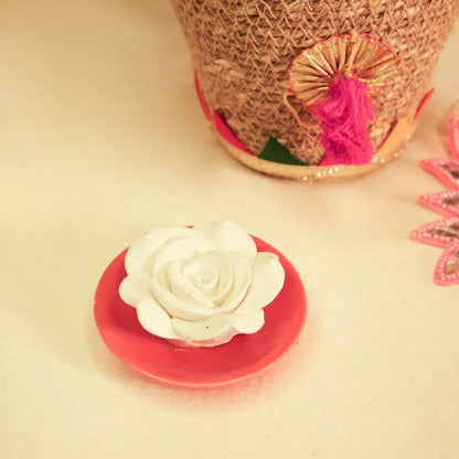 Mini Diwali Gift Hamper Jute Basket Aroma Set