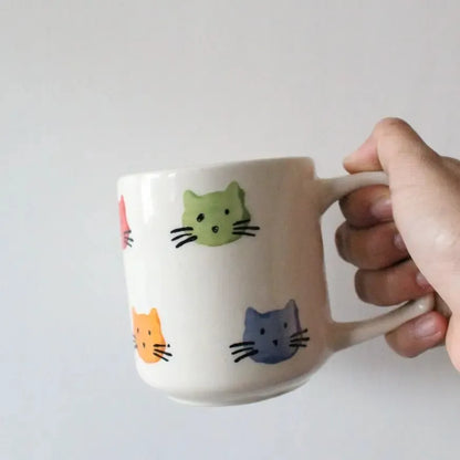Colorful Kittens Ceramic Mug - 200 ml