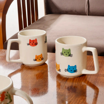 Colorful Kittens Ceramic Mug - 200 ml